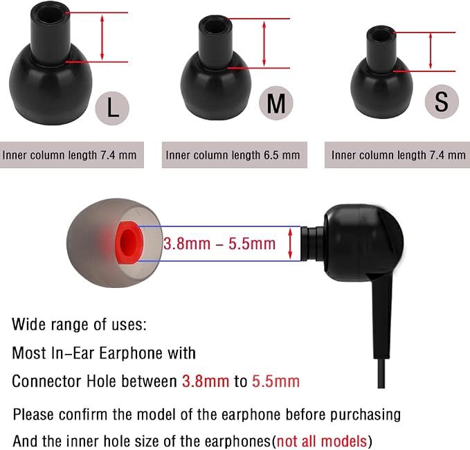 Replacement Earbud Tips Silicone Ear Tips - Image 4