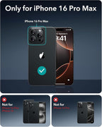 Compatible with iPhone 16 Pro Max Wallet Phone Case-PU Leather Magnetic Flip - Image 2