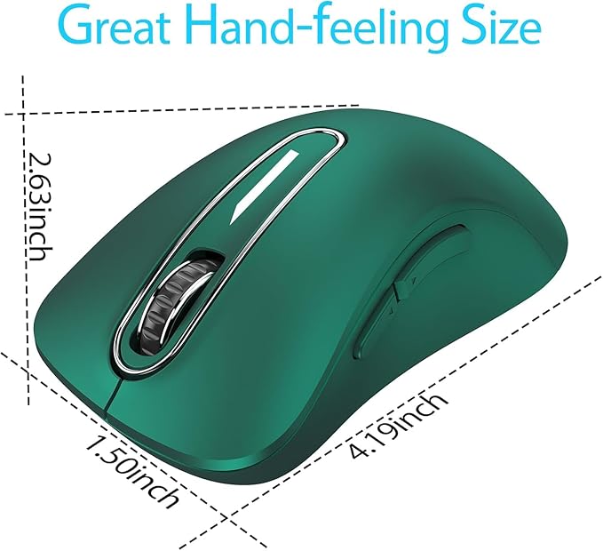memzuoix 2.4G Wireless Mouse, 1400 DPI Computer Mice USB Receiver, Portable - Image 8