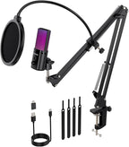 FDUCE Gaming USB Microphone, RGB Condenser mic by FDUCE