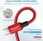 Long USB C Cable, etguuds Fast Charging USB A to Type C Charger Cable Braided - Image 5