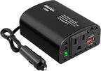 150W Car Power Inverter DC 12V to 110V AC Car Outlet Adapter by Bapdas