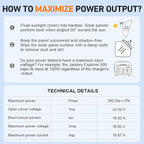 DOKIO 300W Portable Foldable Solar Panel Kit, - Image 9
