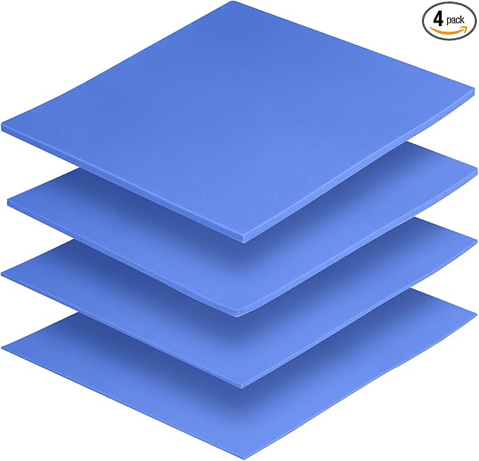 4 Pack Thermal Pad, 100 x 100 mm x 0.5 mm + 1 mm + 1.5 mm + 2 mm Silicone by Aairhut