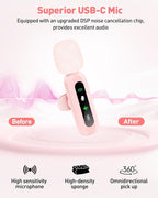 USB C Lavalier Microphone Wireless Mini Mic - Image 4
