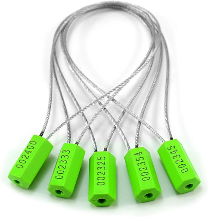 Leadseals 100 Security Cable Seals Numbered Security Tags Tamper Proof Tags by LeadSeals