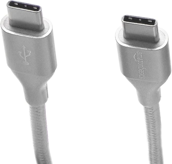 Amazon Basics USB-C to USB-C 2.0 Fast Charger Cable, Nylon Braided Cord - Image 3