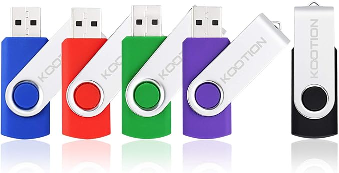 KOOTION 5 Pack 32GB Flash Drive USB 2.0 Thumb Drive Backup Memory Swivel Stick by KOOTION