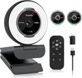 Angetube Streaming Webcam with Microphone: 1080P 60FPS USB Web Cam with Ring by Angetube