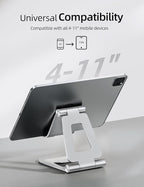 Nulaxy Aluminum Dual Foldable iPad Stand, Fully Adjustable Desktop Tablet Holder - Image 3