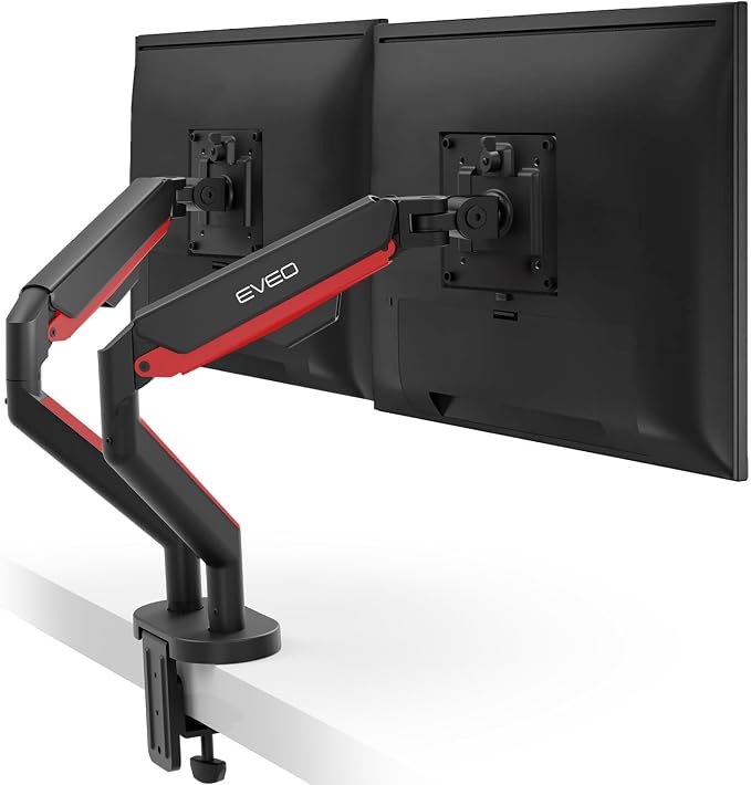 EVEO Premium Dual Monitor Mount 14"-35” Dual Monitor Arm VESA Bracket by EVEO