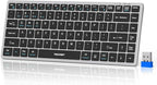 TECKNET Bluetooth Keyboard Rechargeable, 4-Device Wireless Keyboard, Ultra-Slim by Tecknet