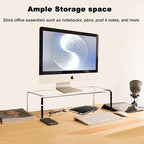Clear Acrylic Monitor Stand Riser 20", Laptop Keyboard Cover cat Proof - Image 6