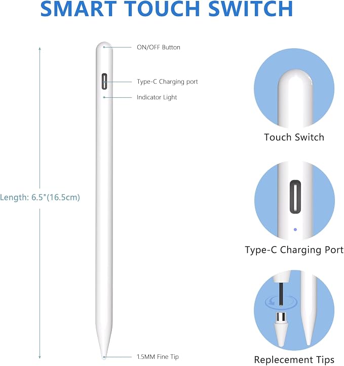 Stylus Pen for iOS&Android Touch Screens, Active Pencil for Samsung, Smart - Image 5
