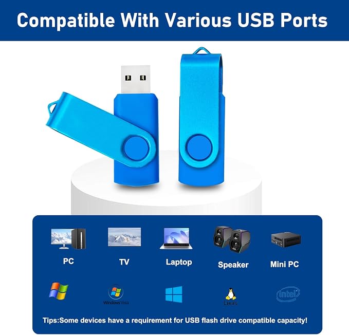 8GB Flash Drives 10 Pack Nicepicten 8 GB USB 2.0 Flash Drive Swivel Thumb Drive - Image 4
