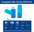 8GB Flash Drives 10 Pack Nicepicten 8 GB USB 2.0 Flash Drive Swivel Thumb Drive - Image 4