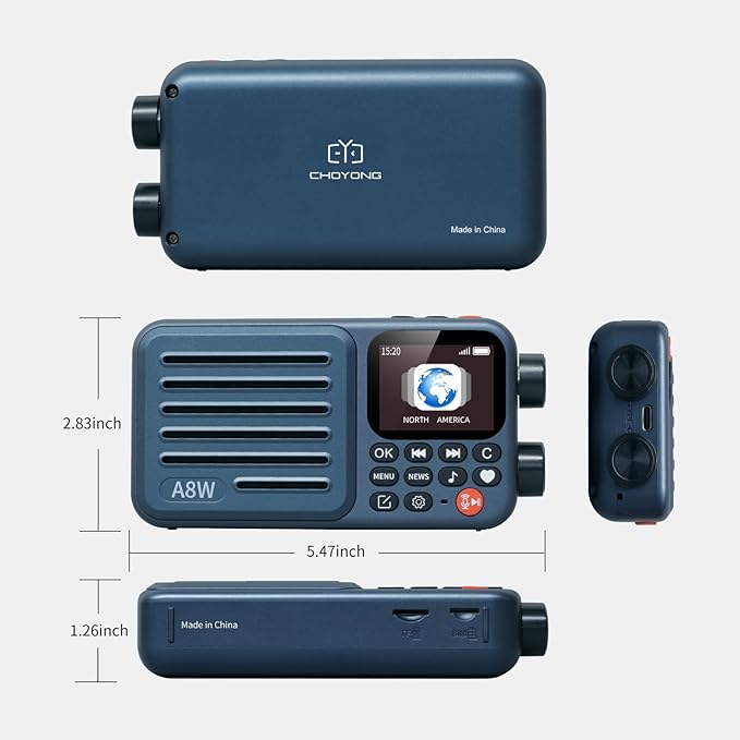 Choyong A8W Portable Smart Internet Radio Receiver WIFI/4G Speaker - Image 9