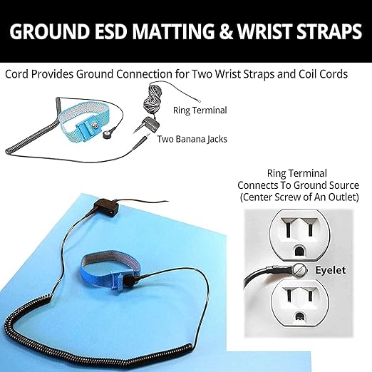 RubberStat Dual Layer ESD Compliant Workstation Rubber Table Mat Kit, Cell - Image 5