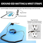 RubberStat Dual Layer ESD Compliant Workstation Rubber Table Mat Kit, Cell - Image 4
