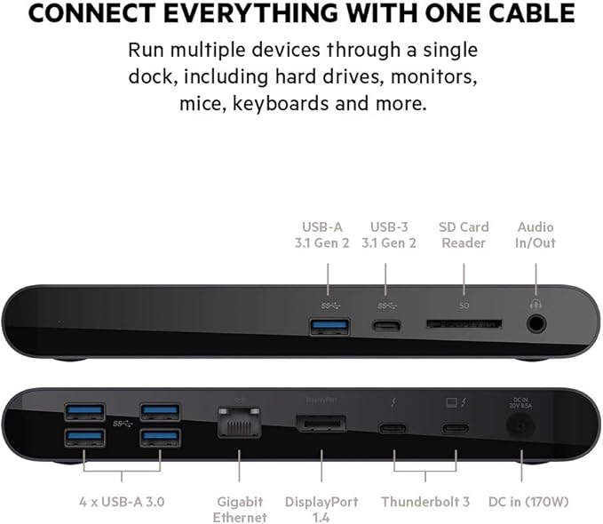 Belkin Thunderbolt 3 Dock Pro w/ Thunderbolt 3 Cable - Image 4