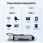 acer SD Card Reader USB C, Dual Slots USB 3.0 Type C to Micro SD Card Adapter - Image 8
