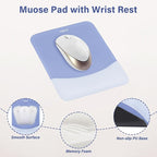 MOSISO Wrist Rest Support for Mouse Pad&Keyboard Set, Rectangular Ergonomic - Image 3