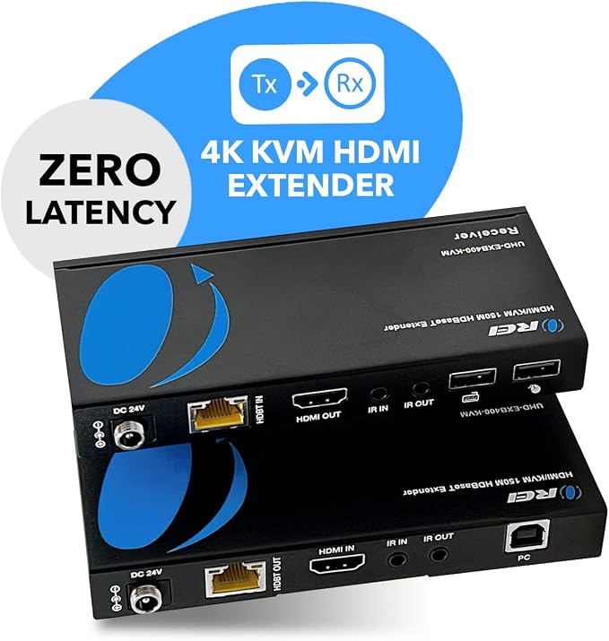 OREI 4K KVM HDMI Extender Over LAN HDBaseT PoC Single CAT5e/CAT6A/CAT7 Cable 4K - Image 3