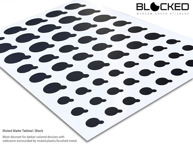 BLOCKED Webcam/Camera Vinyl Covers | Low-Tack Restickable Webcam Sticker | - Image 2