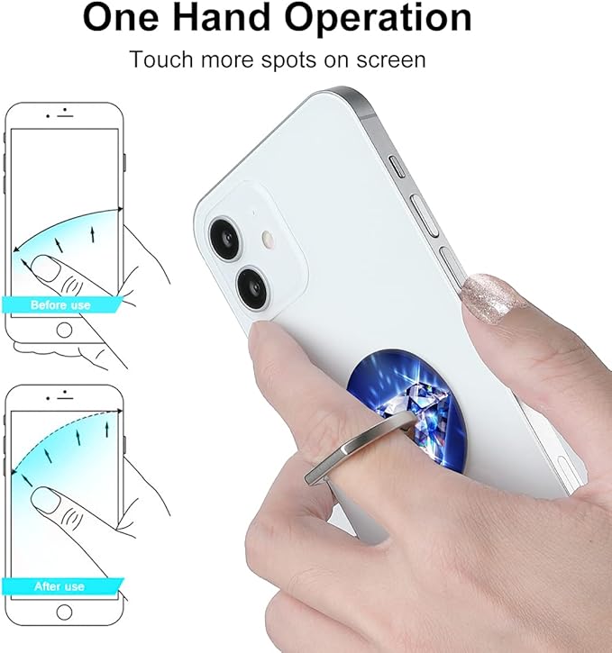 Bonoma Phone Ring Holder, 3 Pack Universal Finger Ring Stand Grip Kickstand Ring - Image 5