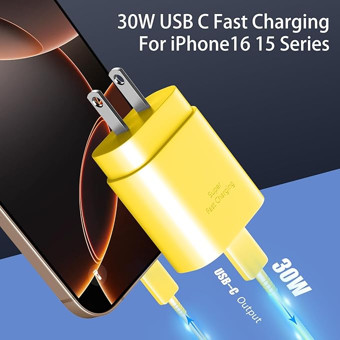 Phone 15 Charger 10FT USB C to C Fast Charging Cord, 30w USB C Phone 15 Pro Max - Image 2