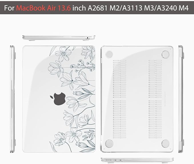 Teryeefi for 2025 2024 2023 2022 MacBook Air 13.6 inch Case M2 M3 M4 Model - Image 6
