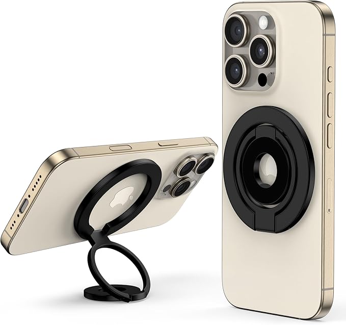 3-Fold Magnetic Phone Ring Holder, Double-Sided MagSafe Phone Grip & Stand by Uenlio
