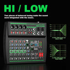 MW-6 black 6-Channel Professional DJ Audio Mixer Portable Controller Mixer - Image 8