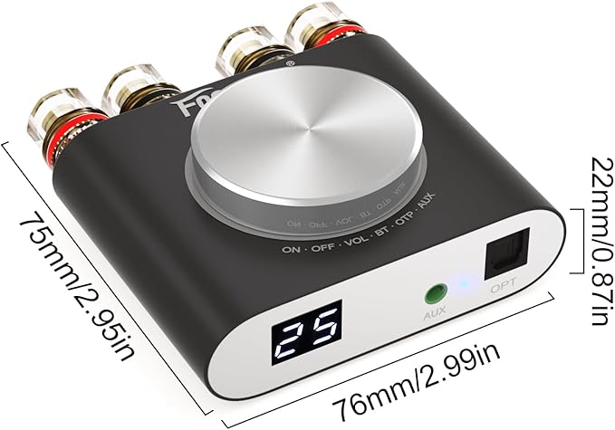 Facmogu M6 200W Mini Bluetooth 5.0 Audio Power Amplifier, 100Wx2 Dual Channel - Image 7