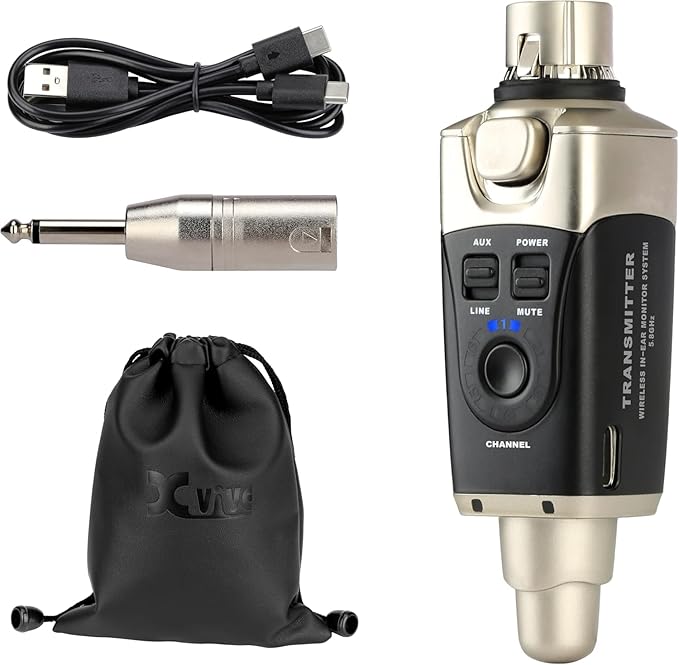 Xvive U45 Wireless in Ear Monitor System Transmitter, 5.8ghz IEM System - Image 5