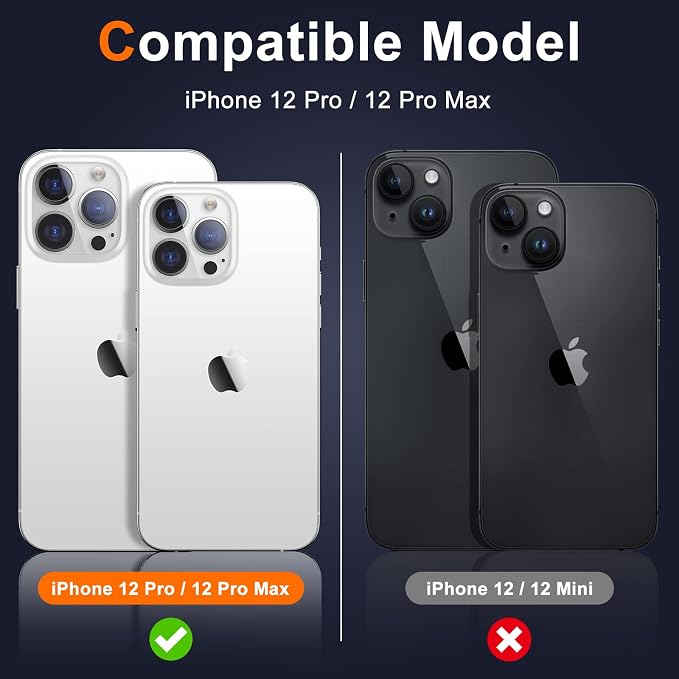 UniqueMe Compatible with iPhone 12 Pro Max 6.7" Camera Lens Protector Tempered - Image 2