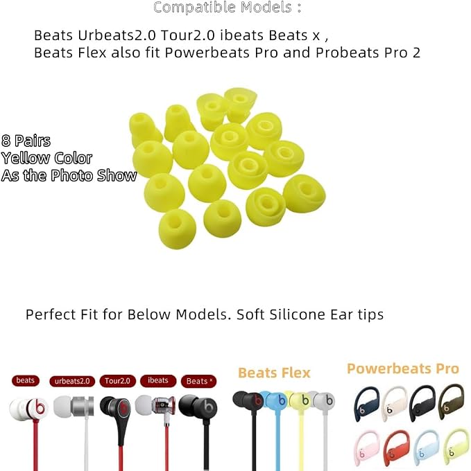 Replacement Ear Tips for Beats Urbeats2.0 Tour2.0 ibeats Beats x, Beats Flex - Image 2