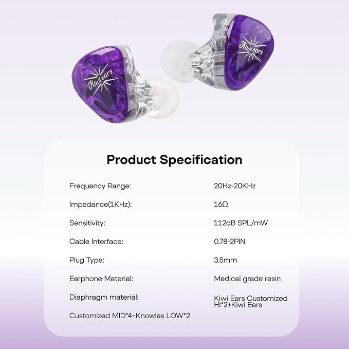 Linsoul Kiwi Ears Orchestra Lite Performance Custom 8BA in-Ear Monitor IEM - Image 4