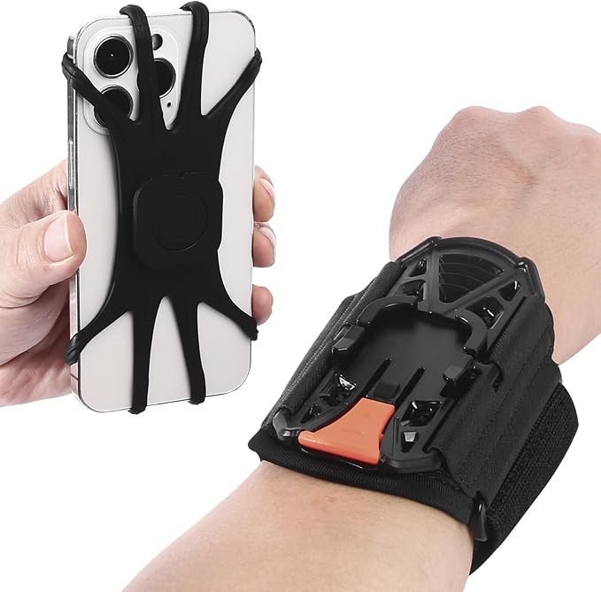 Wristband Phone Holder for Running, 360°Rotation & Detachable Sports Armband by Unknown