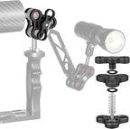 MINIFOCUS 2PCS 1'' Aluminum Triple Holes Ball Clamp Mount - Image 7