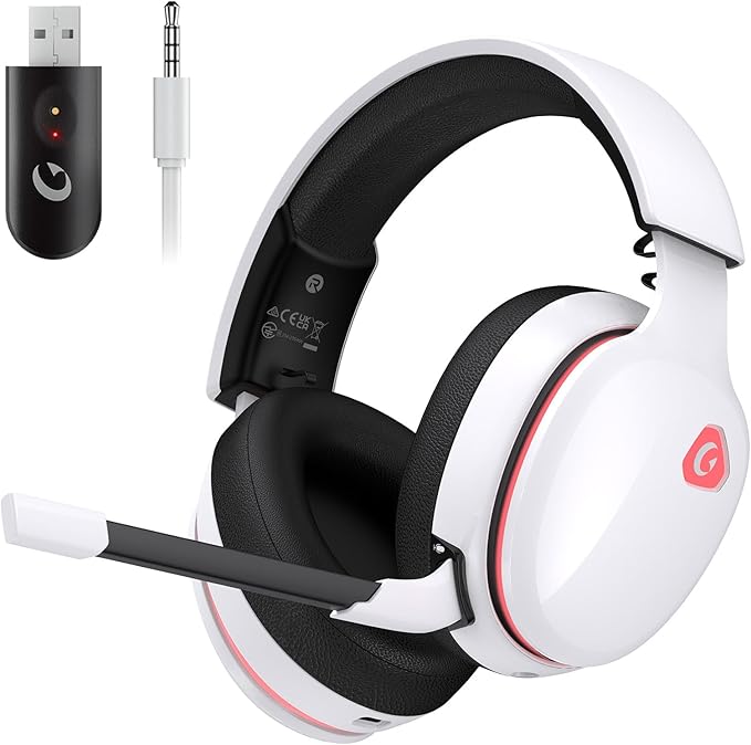 2.4GHz Wireless Gaming Headset for PS5, PS4 Fortnite & Call of Duty/FPS Gamers by Gtheos