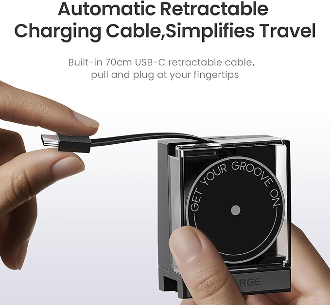Retractable 65W USB C Charger, GaN Power Wall Charger - Image 3