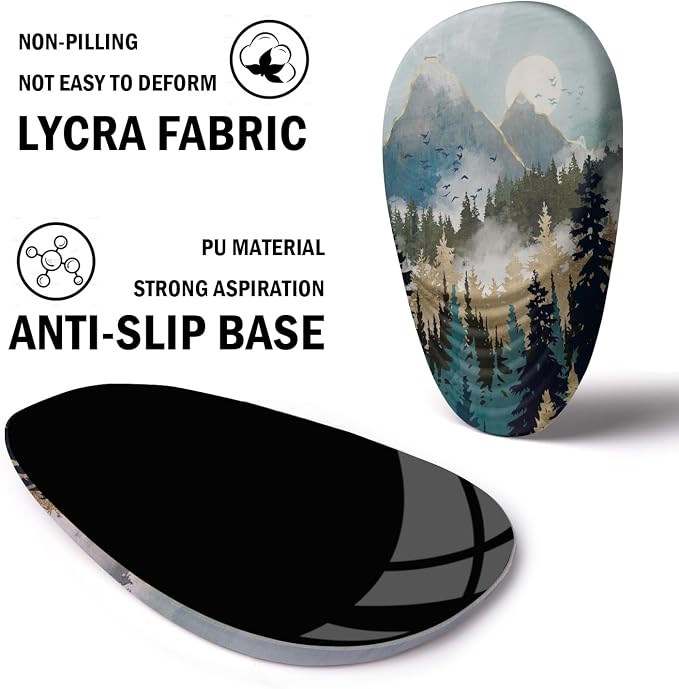 Ergonomic Mouse Pad with Wrist Rest Support, Memory Foam & PU, Forest Sunrise - Image 5