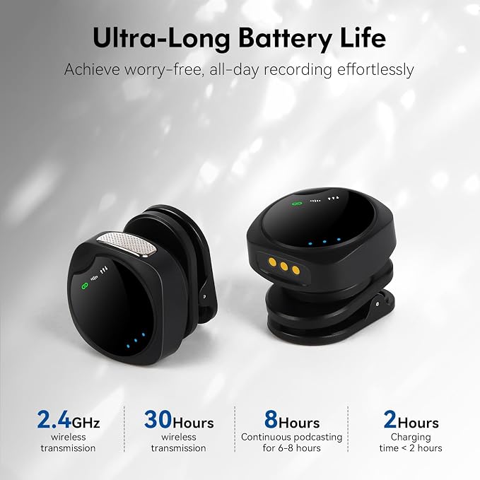 Wireless Lavalier Microphone for iPhone/Android, Lapel Mics - Image 5