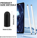20Pcs Replacement Tips Silicone Rubber Touch Screen Pens Tips - Image 2
