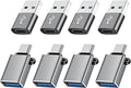 USB Type C Adapter 8 Pack, USB to USB C Adapter, USBC Type A Male Female OTG by BaseNew