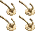 4 Packs Gold Coat Hooks, Decorative Towel Hooks, Heavy Duty Double Prong Wall by NETLKLALife