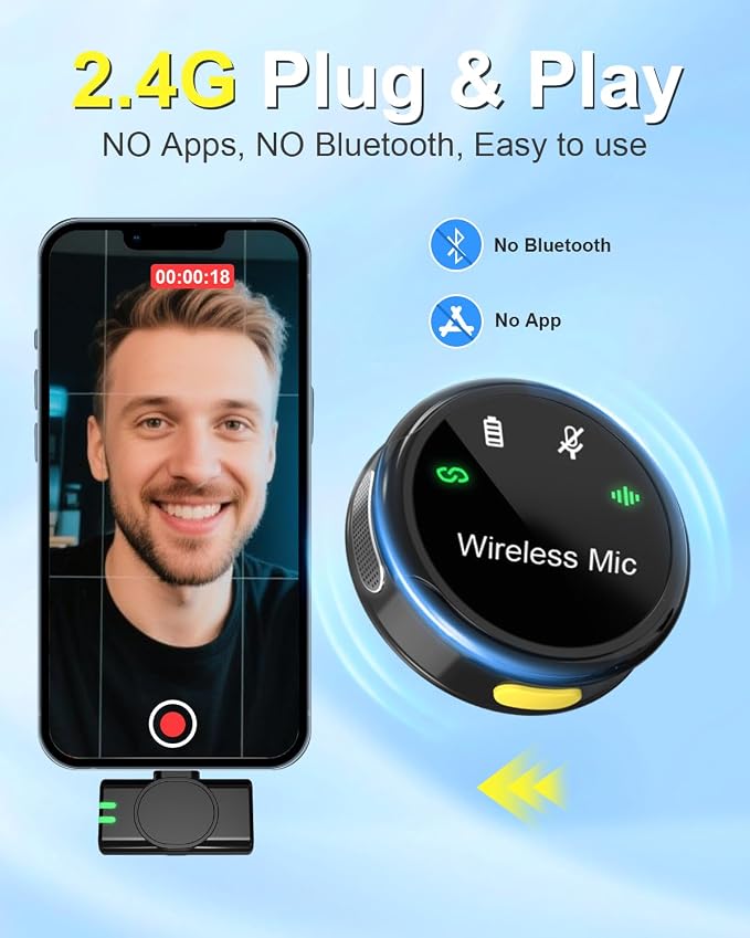 J7 Wireless Lavalier Microphone - Image 3
