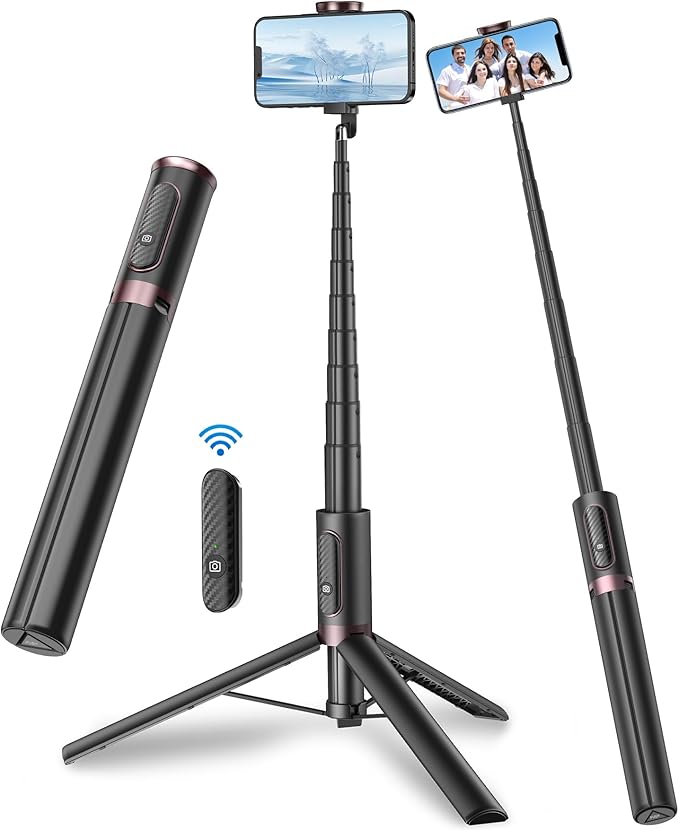 TONEOF 67" Cell Phone Selfie Stick Tripod, Smartphone Stand All-in-1 by TONEOF