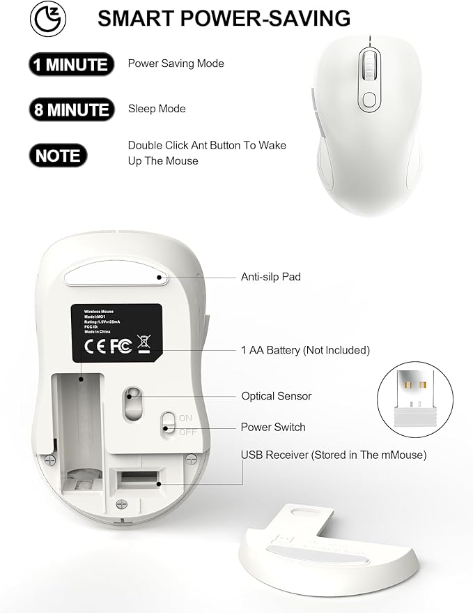 Trueque Wireless Mouse for Laptop, 2.4GHz Ergonomic Computer Mouse - Image 9